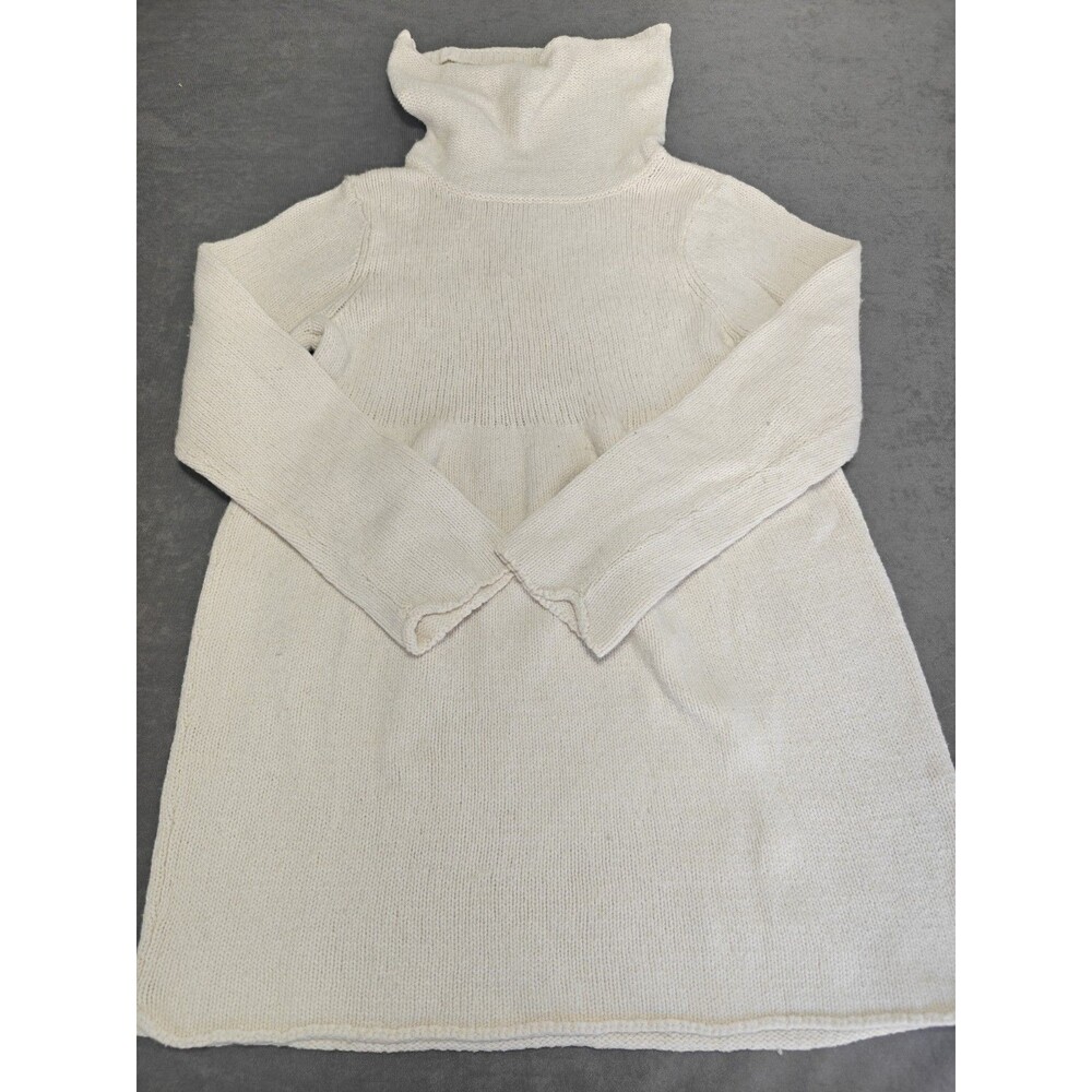 Old Navy Women’s XL Ivory Turtleneck Sweater Dress Lambswool Blend Tunic